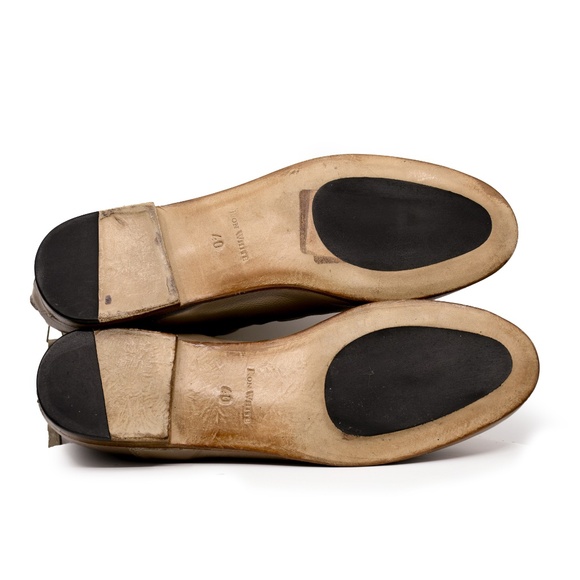 RON WHITE Slouchy Leather Ankle Boots in Greige Size EU 40 US 9.5 Made in Italy - Picture 5 of 10